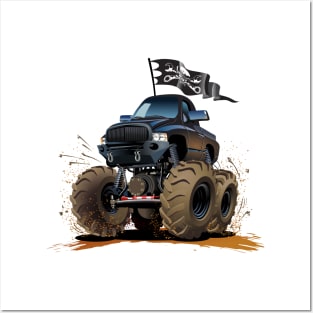 Cartoon Monster Truck Posters and Art